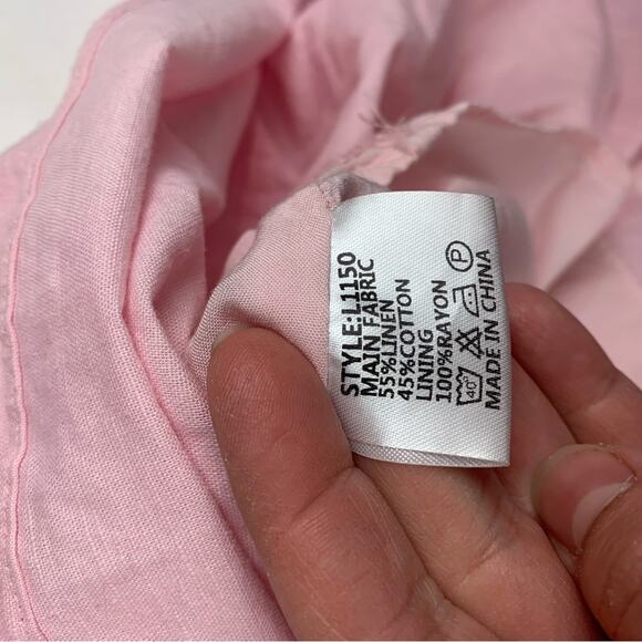 Lost in Lunar women's XL Pink V-Neck Puff Sleeve Mini Sundress aje ruffle - Picture 11 of 12